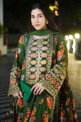 Fiona Dilara - Winter 3PC Silk Digital Printed Dress - SS0475